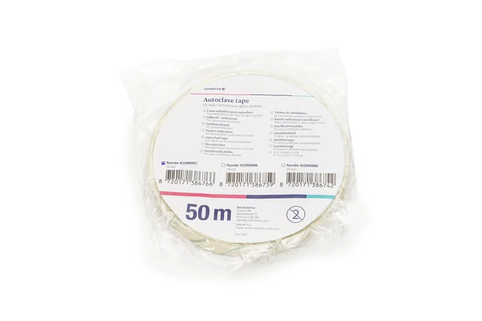 Covetrus Cinta Indicadora para Autoclave, 12 mm x 50 Metros, Autoadhesiva, Cambia de Color para Verificar Esterilización por Vapor o Química Covetrus Cinta Indicadora para Autoclave, 12 mm x 50 Metros, Autoadhesiva, Cambia de Color para Verificar Esterilización por Vapor o Química